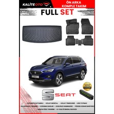 Ko Kaliteoto Seat Tarraco 2019 Model 6.7 Koltuklar Açık 3D Bagaj Havuzu ve Paspas Seti+Numaratör Hediyeli