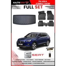 Ko Kaliteoto Seat Tarraco 2026 Model 6.7 Koltuklar Açık 3D Bagaj Havuzu ve Paspas Seti+Oto Parfümlü