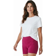 Sportive Lysa Kadın Beyaz Günlük Stil T-Shirt 26YK0027-KBYZ