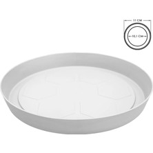 Yalı Saksı Tabağı No2 Beyaz 11CM Serinova Toxa Saksısı Altlığı 2 Numara Plastik Tabak Altlık