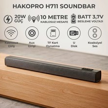 Hakopro 20W 3000 Mah Siyah Soundbar Hoparlör H711