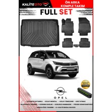 Ko Kaliteoto Opel Crossland 2026 Model 3D Bagaj Havuzu ve Paspas Seti+Numaratör Hediyeli