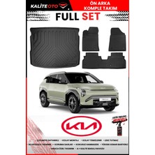 Ko Kaliteoto Kia Ev3 2026 Model Üst 3D Bagaj Havuzu ve Paspas Seti+Lastik Parlatıcı