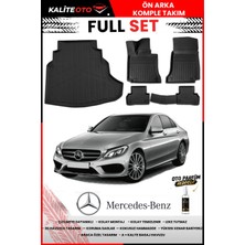 Ko Kaliteoto Mercedes C Serisi W205 2021 Model Rampalı 3D Bagaj Havuzu ve Paspas Seti+Oto Parfümlü
