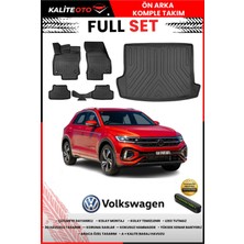 Ko Kaliteoto Volkswagen T-Roc 2026 Model Üst 3D Bagaj Havuzu ve Paspas Seti+Numaratör Hediyeli