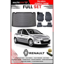 Ko Kaliteoto Renault Clio 3 Kancalı 2009 Model 3D Bagaj Havuzu ve Paspas Seti+Numaratör Hediyeli