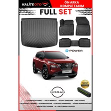 Ko Kaliteoto Nissan X-Trail E-Power 2023 Model 3D Bagaj Havuzu ve Paspas Seti+Numaratör Hediyeli