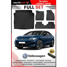Ko Kaliteoto Volkswagen Id7 2025 Model Alt 3D Bagaj Havuzu ve Paspas Seti+Numaratör Hediyeli