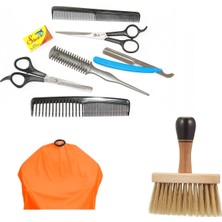 Alfa SET24 6lı Berber Seti + Ense Fırçası + Penuar