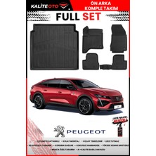 Ko Kaliteoto Peugeot 408 Hibrit 2026 Model 3D Bagaj Havuzu ve Paspas Seti+Lastik Parlatıcı
