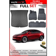Ko Kaliteoto Tesla Model Y Juniper 2025 Model 3D Bagaj Havuzu ve Paspas Seti+Numaratör Hediyeli