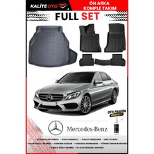 Ko Kaliteoto Mercedes C Serisi W205 2019 Model Plastik 3D Bagaj Havuzu ve Paspas Seti+Oto Parfümlü