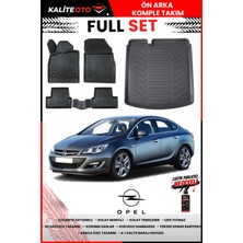 Ko Kaliteoto Opel Astra J Sedan 2011 Model 3D Bagaj Havuzu ve Paspas Seti+Lastik Parlatıcı