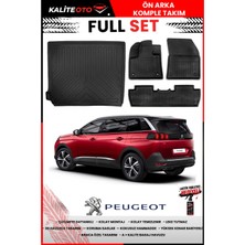 Ko Kaliteoto Peugeot 5008 2023 Model 3D Bagaj Havuzu ve Paspas Seti+Lastik Parlatıcı