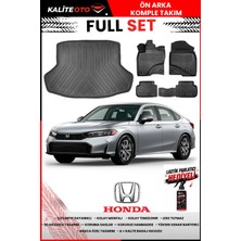 Ko Kaliteoto Honda Civic 2025 Model 3D Bagaj Havuzu ve Paspas Seti+Lastik Parlatıcı