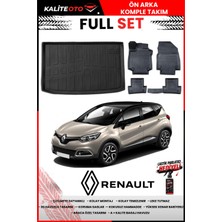 Ko Kaliteoto Renault Captur 2019 Model 3D Bagaj Havuzu ve Paspas Seti+Lastik Parlatıcı