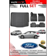 Ko Kaliteoto Ford Focus 3.5 Hatchback 2015 Model 3D Bagaj Havuzu ve Paspas Seti+Numaratör Hediyeli