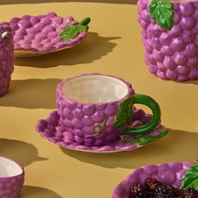 Karaca  Grape Üzüm Desenli Çay Fincan Takımı  Tek Kişilik 296 ml
