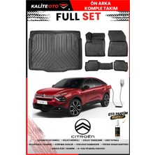 Ko Kaliteoto Citroen C4 Elektrikli 2024 Model Alt 3D Bagaj Havuzu ve Paspas Seti+Oto Parfümlü