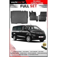 Ko Kaliteoto Opel Zafira Life 2024 Model 3D Bagaj Havuzu ve Paspas Seti+Numaratör Hediyeli