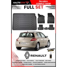 Ko Kaliteoto Renault Megane 2 Hatchback 2008 Model 3D Bagaj Havuzu ve Paspas Seti+Oto Parfümlü