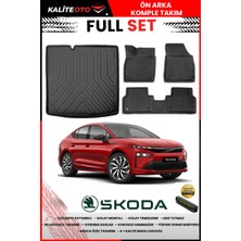 Ko Kaliteoto Skoda Enyaq 2025 Model 3D Bagaj Havuzu ve Paspas Seti+Numaratör Hediyeli