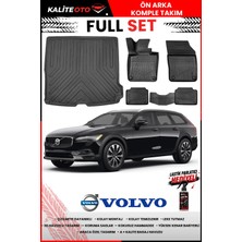 Ko Kaliteoto Volvo V90 2020 Model 3D Bagaj Havuzu ve Paspas Seti+Lastik Parlatıcı