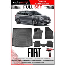 Ko Kaliteoto Fiat Egea Station Vagon 2016 Model Üst 3D Bagaj Havuzu ve Paspas Seti+Lastik Parlatıcı