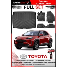 Ko Kaliteoto Toyota Yaris Cross 2025 Model Üst 3D Bagaj Havuzu ve Paspas Seti+Lastik Parlatıcı