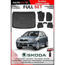 Ko Kaliteoto Skoda Fabia Hatchback 2001 Model 3D Bagaj Havuzu ve Paspas Seti+Lastik Parlatıcı