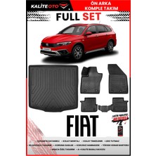 Ko Kaliteoto Fiat Egea Cross Vagon 2024 Model Alt 3D Bagaj Havuzu ve Paspas Seti+Lastik Parlatıcı