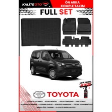 Ko Kaliteoto Toyota Proace City 2022 Model Seperatör Mevcut 3D Bagaj Havuzu ve Paspas Seti+Lastik Parlatıcı