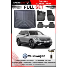 Ko Kaliteoto Tiguan Allspace 2019 Model 6.7 Koltuklar Kapalı 3D Bagaj Havuzu ve Paspas Seti+Oto Parfümlü
