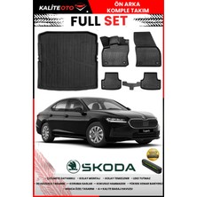 Ko Kaliteoto Skoda Superb 2024 Model 3D Bagaj Havuzu ve Paspas Seti+Numaratör Hediyeli