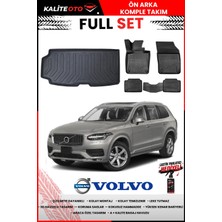 Ko Kaliteoto Volvo XC90 2025 Model 6.7 Koltuklar Açık 3D Bagaj Havuzu ve Paspas Seti+Lastik Parlatıcı