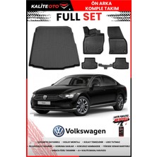 Ko Kaliteoto Volkswagen Passat B8 2021 Model 3D Bagaj Havuzu ve Paspas Seti+Lastik Parlatıcı