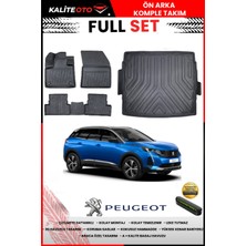 Ko Kaliteoto Peugeot 3008 2021 Model Üst 3D Bagaj Havuzu ve Paspas Seti+Numaratör Hediyeli