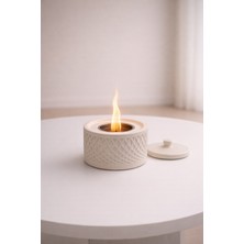Karra Art Beton Mini Şömine | El Yapımı Masa Üstü Şömine