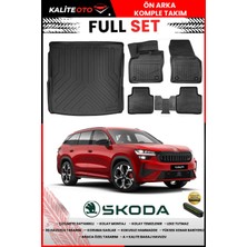 Ko Kaliteoto Skoda Kodiaq 2026 Model Üst 3D Bagaj Havuzu ve Paspas Seti+Numaratör Hediyeli