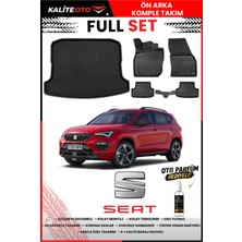 Ko Kaliteoto Seat Ateca 2022 Model 3D Bagaj Havuzu ve Paspas Seti+Oto Parfümlü