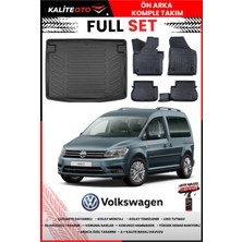 Ko Kaliteoto Volkswagen Caddy 2013 Model 3D Bagaj Havuzu ve Paspas Seti+Lastik Parlatıcı