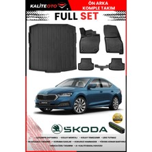 Ko Kaliteoto Skoda Octavia 2024 Model 3D Bagaj Havuzu ve Paspas Seti+Numaratör Hediyeli