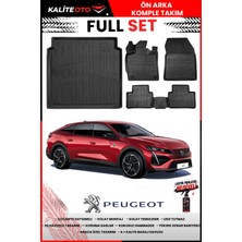 Ko Kaliteoto Peugeot 408 2024 Model 3D Bagaj Havuzu ve Paspas Seti+Lastik Parlatıcı