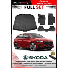 Ko Kaliteoto Skoda Scala 2021 Model 3D Bagaj Havuzu ve Paspas Seti+Numaratör Hediyeli