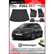 Ko Kaliteoto Volkswagen Golf 7 2013 Model 3D Bagaj Havuzu ve Paspas Seti+Numaratör Hediyeli