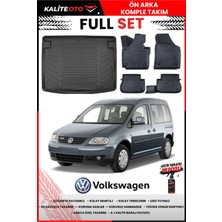 Ko Kaliteoto Volkswagen Caddy 2009 Model 3D Bagaj Havuzu ve Paspas Seti+Lastik Parlatıcı