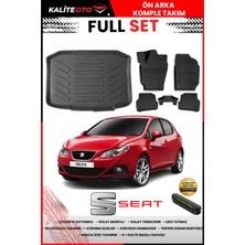 Ko Kaliteoto Seat Ibiza Hatchback 2012 Model 3D Bagaj Havuzu ve Paspas Seti+Numaratör Hediyeli