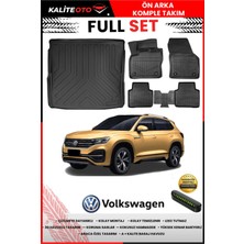 Ko Kaliteoto Volkswagen Tayron 2025 Model Üst 3D Bagaj Havuzu ve Paspas Seti+Numaratör Hediyeli
