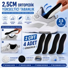 Mubx 2,5 cm Boy Uzatıcı Tabanlık Ortopedik Hava Yastıklı Topuk Boy Yükseltici