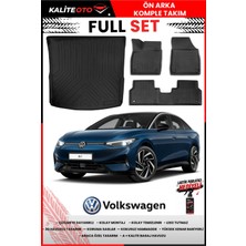 Ko Kaliteoto Volkswagen Id7 2024 Model Üst 3D Bagaj Havuzu ve Paspas Seti+Lastik Parlatıcı